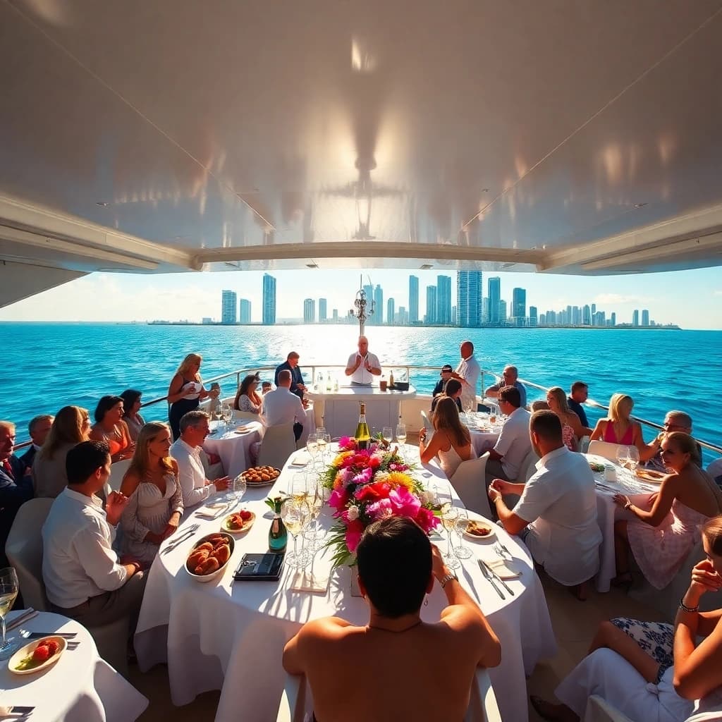 Luxury brunch experience aboard a premium yacht